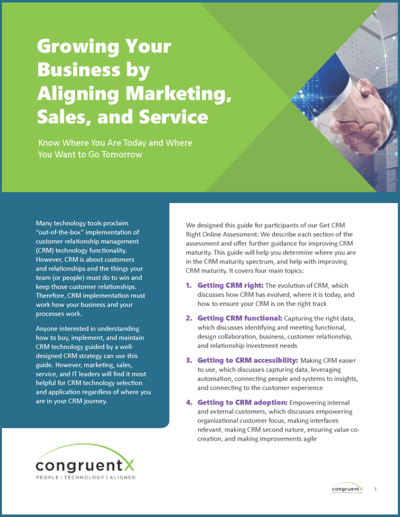 Groeing Your Business by Aligning Marketing, Sales, and Service